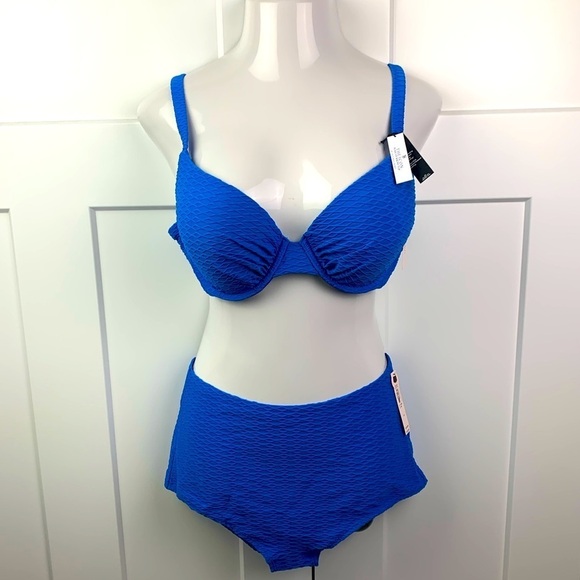 NWT Victorias Secret Swim Bikini Set Icon Push Up Top 38D High Waist Boy short - Picture 1 of 8